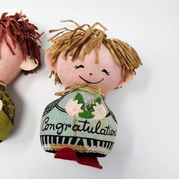 Set of 2 1960 Western Union Dolly-Grams Congratulations - Just to Say Gift Dolls - Picture 5 of 6